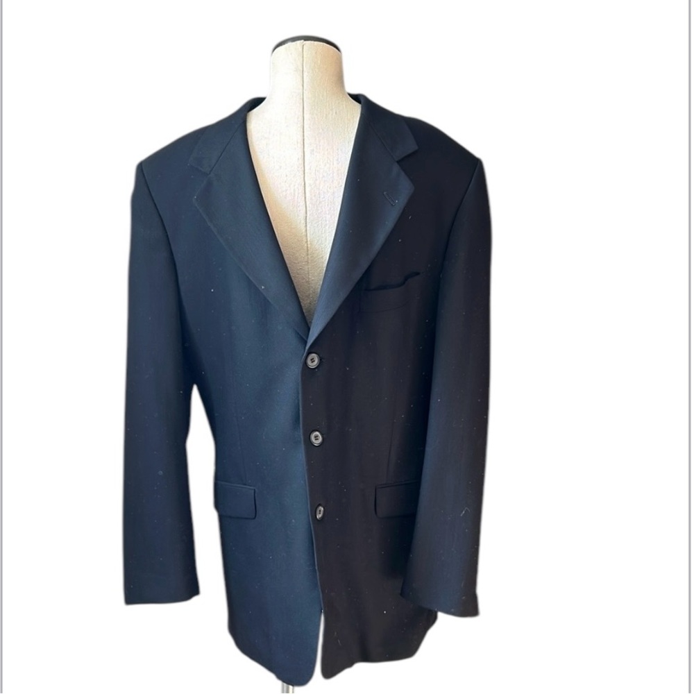 PROFILO Men's Black Three Button Blazer/Suit Jacket Size 41L